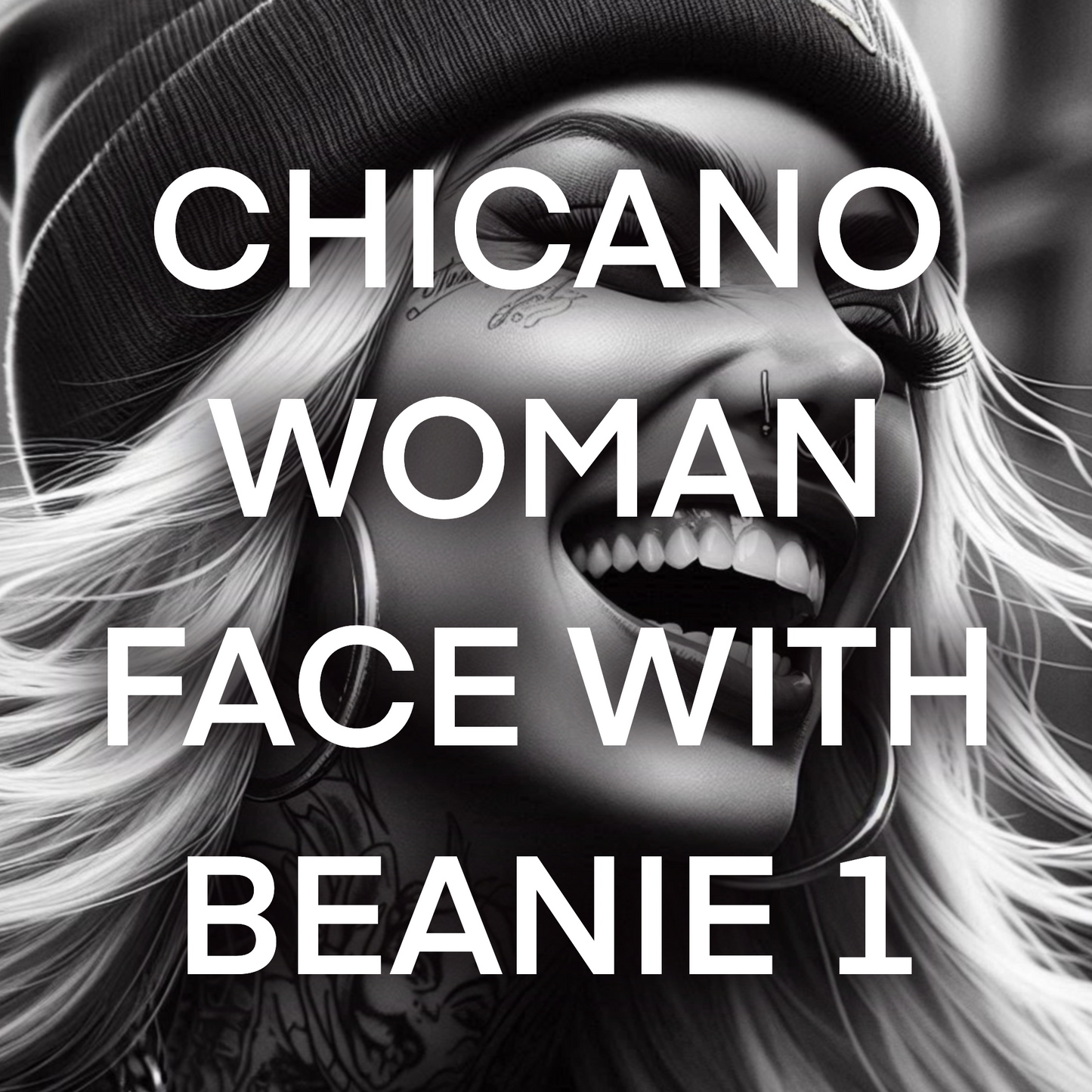 Chicano woman with a BEANIE Pack 1 - Included 20 images