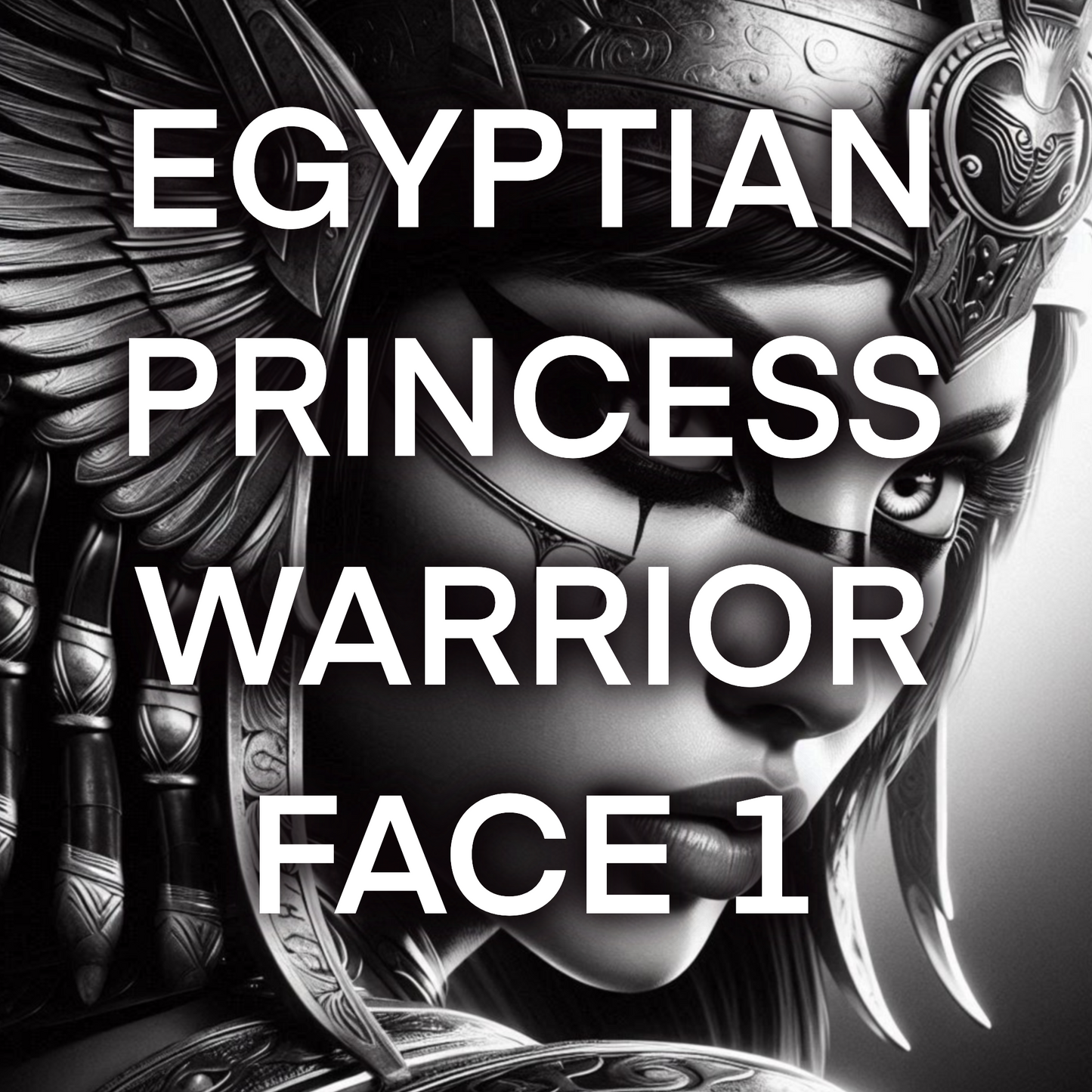 Egyptian goddess warrior face, Pack 1- Included 20 images