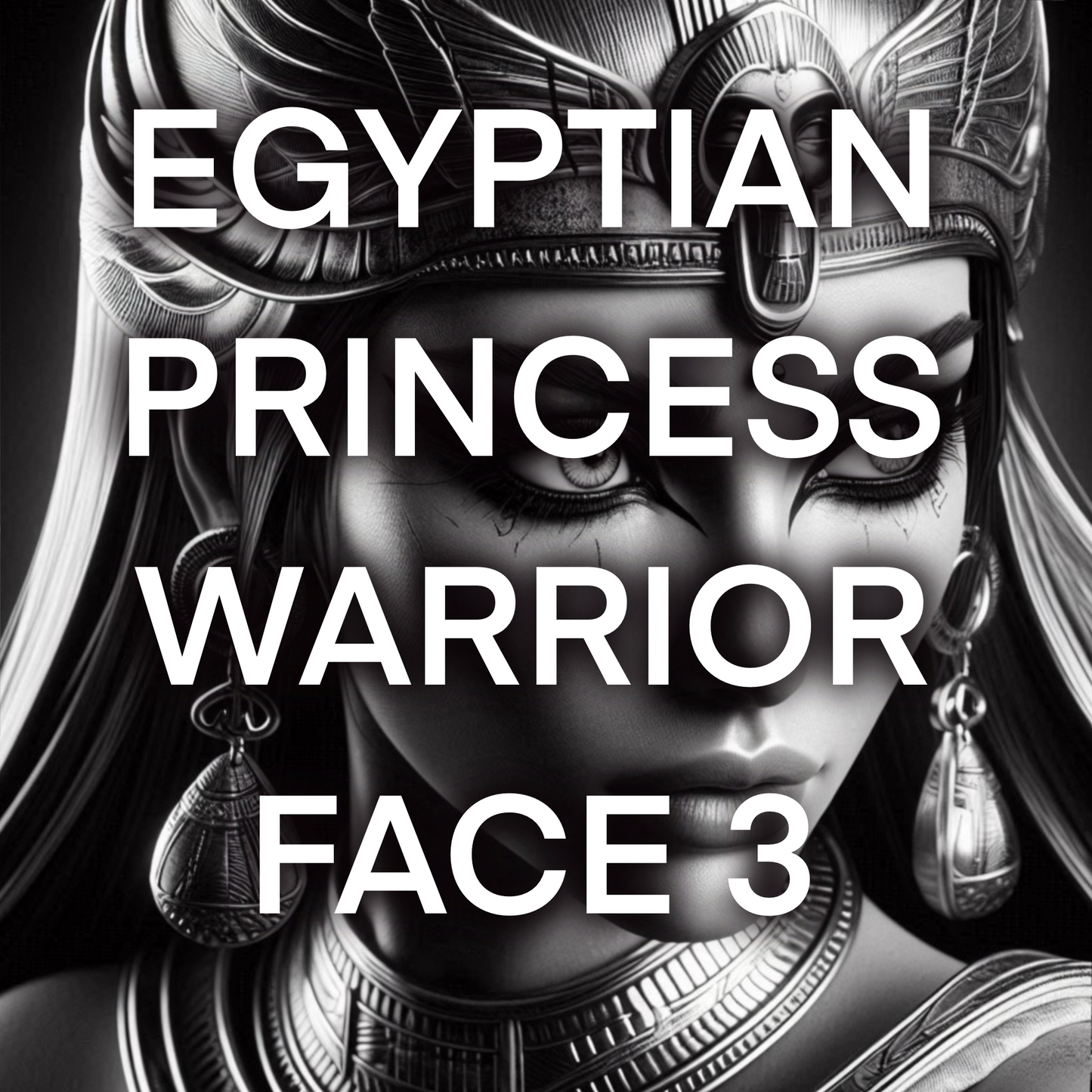 Egyptian goddess warrior face, Pack 3- Included 20 images