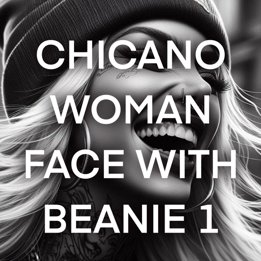 Chicano woman with a BEANIE Pack 1 - Included 20 images