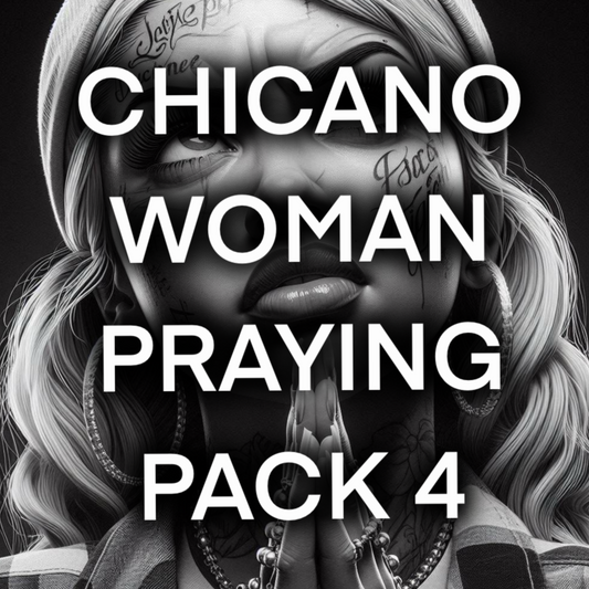 Chicano woman PRAYING vol 4- pack of 20 images