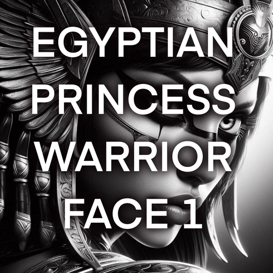 Egyptian goddess warrior face, Pack 1- Included 20 images