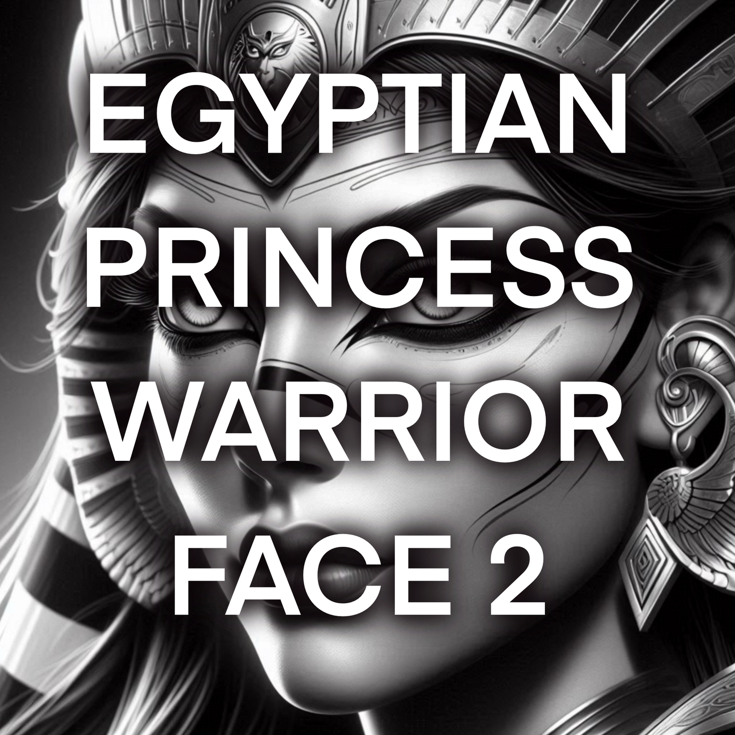 Egyptian goddess warrior face, Pack 2- Included 20 images