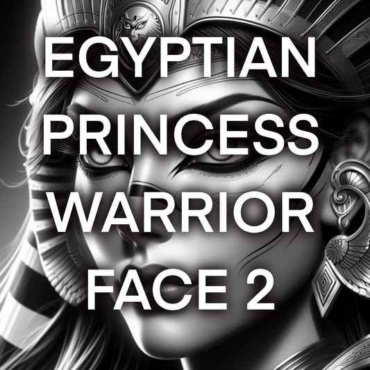 Egyptian goddess warrior face, Pack 2- Included 20 images